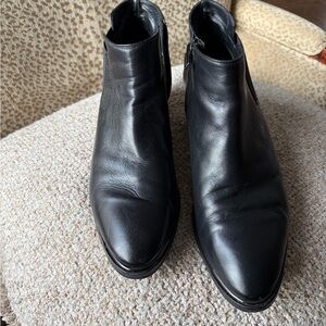 Aquatalia Black Leather Ankle Boots